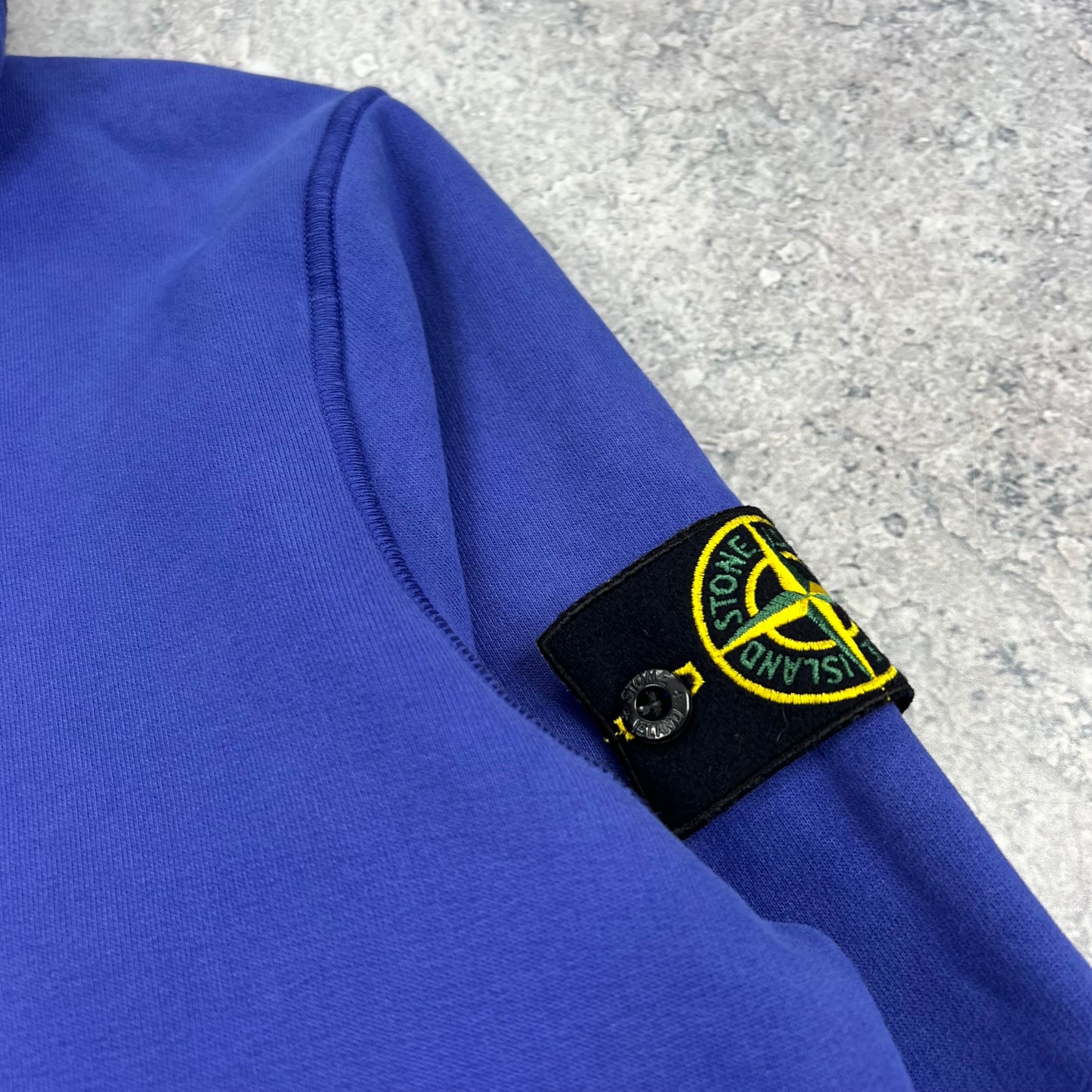 Stone Island Blue Hoodie Medium 21.5”
