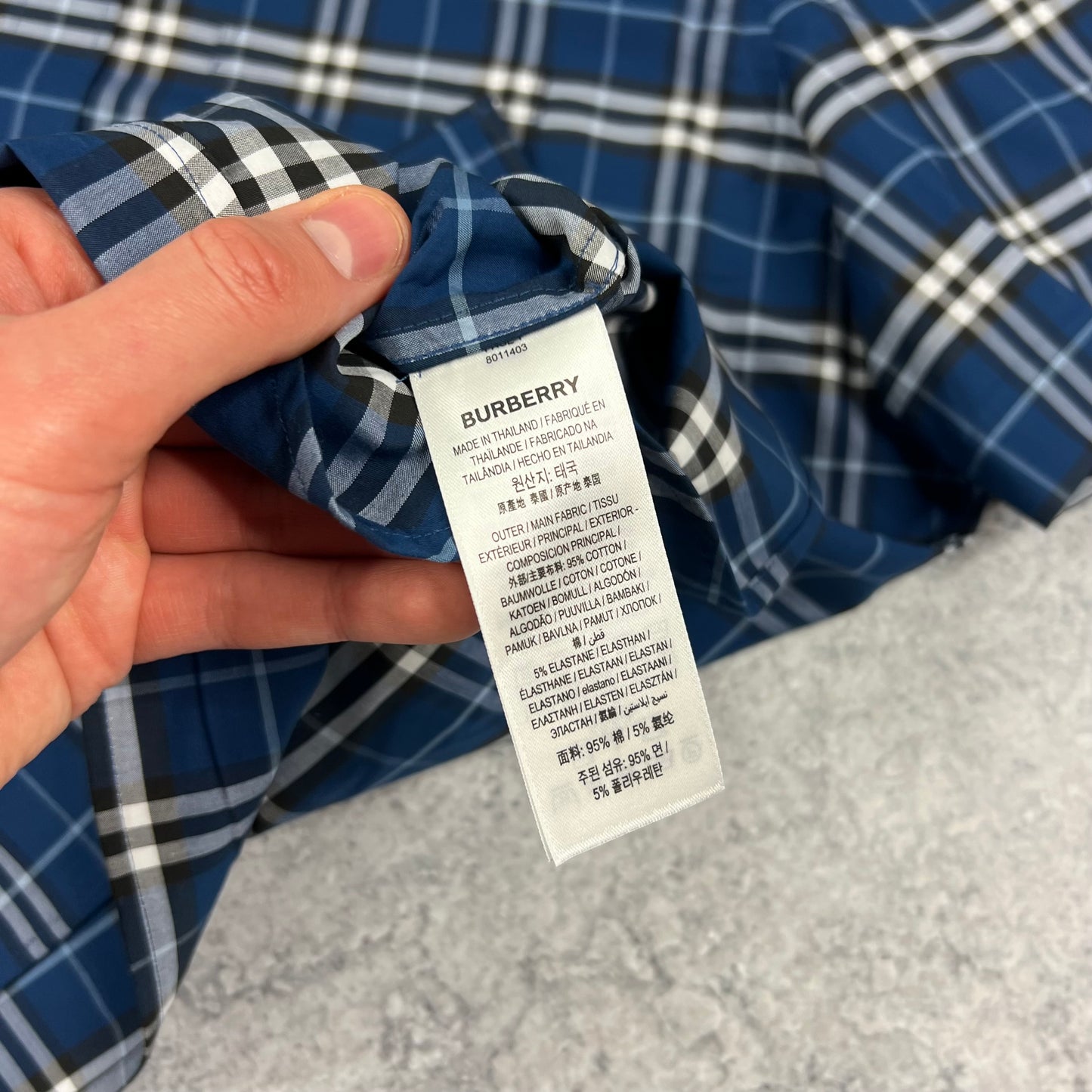 Burberry Blue S/S Shirt XL 24.5”