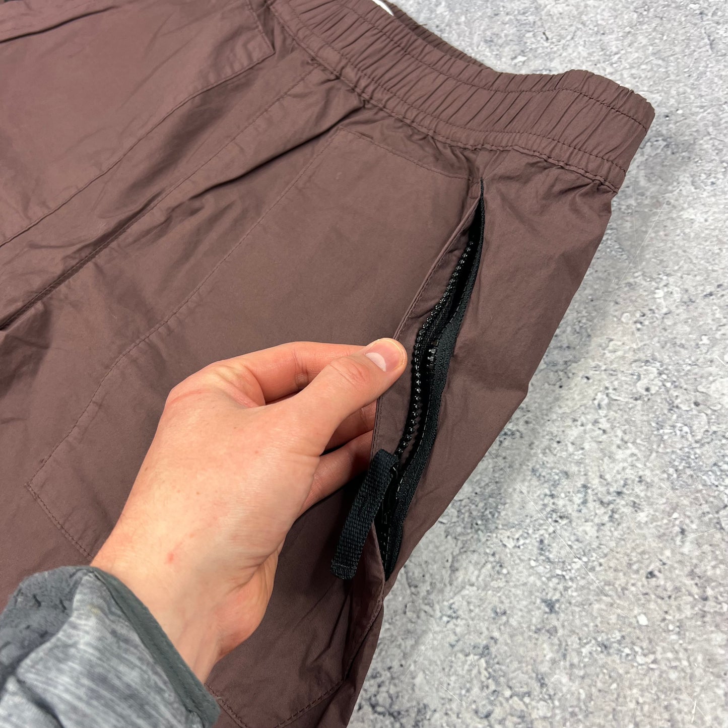 Stone Island Burgundy Cargo Shorts W30-32”