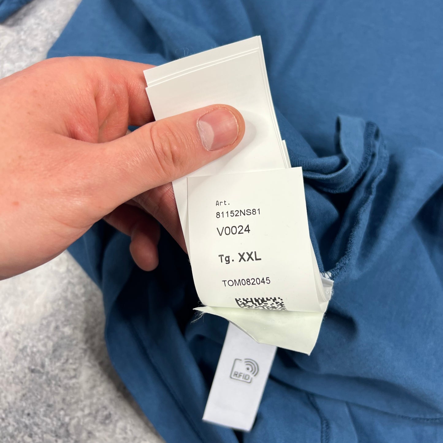 Stone Island Blue Logo T-Shirt XXL 23”