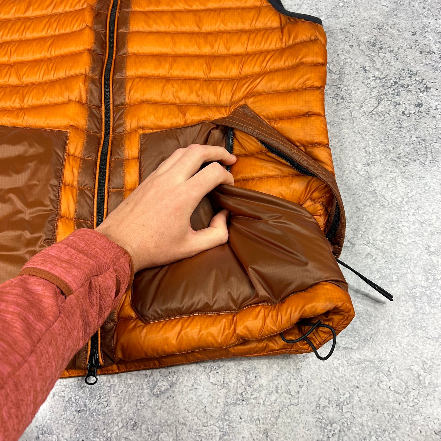 CP Company Orange DD Shell Down Gilet 48- Medium 21.5”