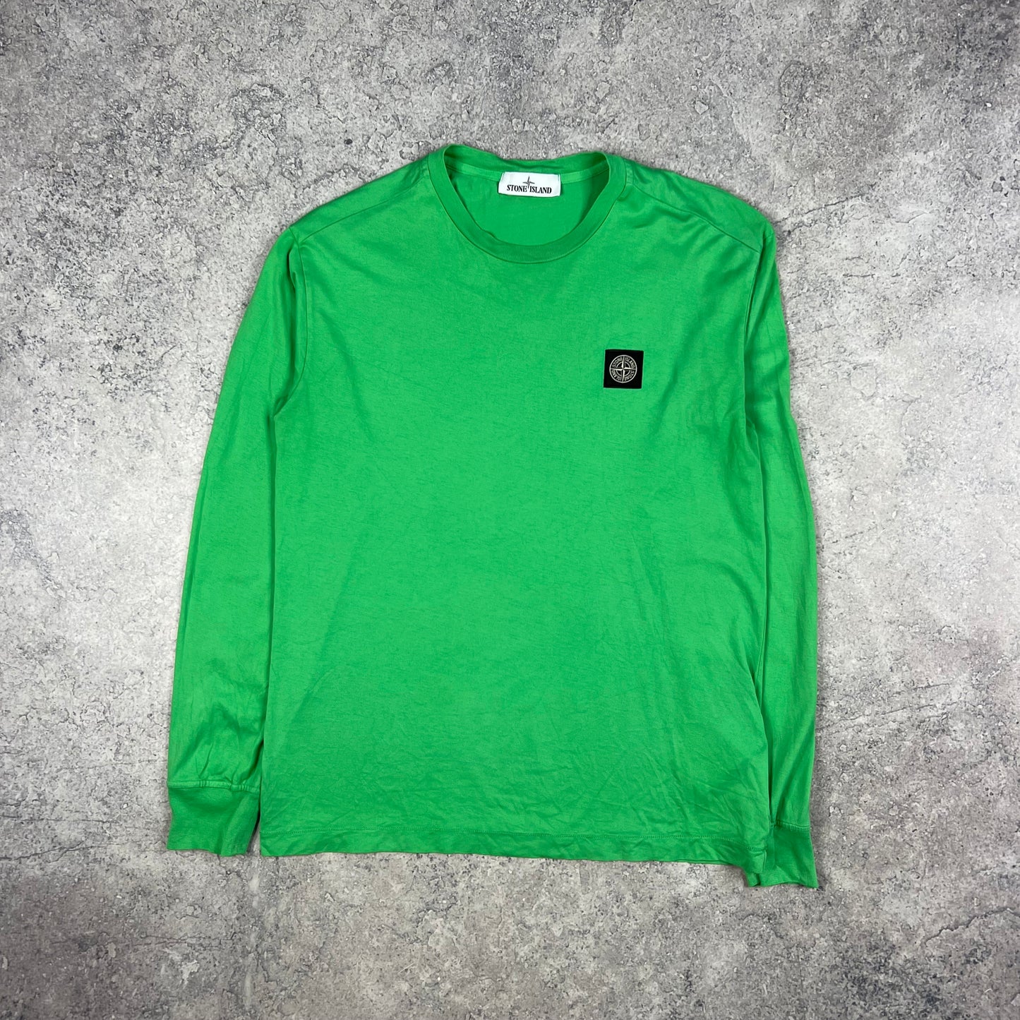 Stone Island Green Long Sleeve T-Shirt Medium 20.5”