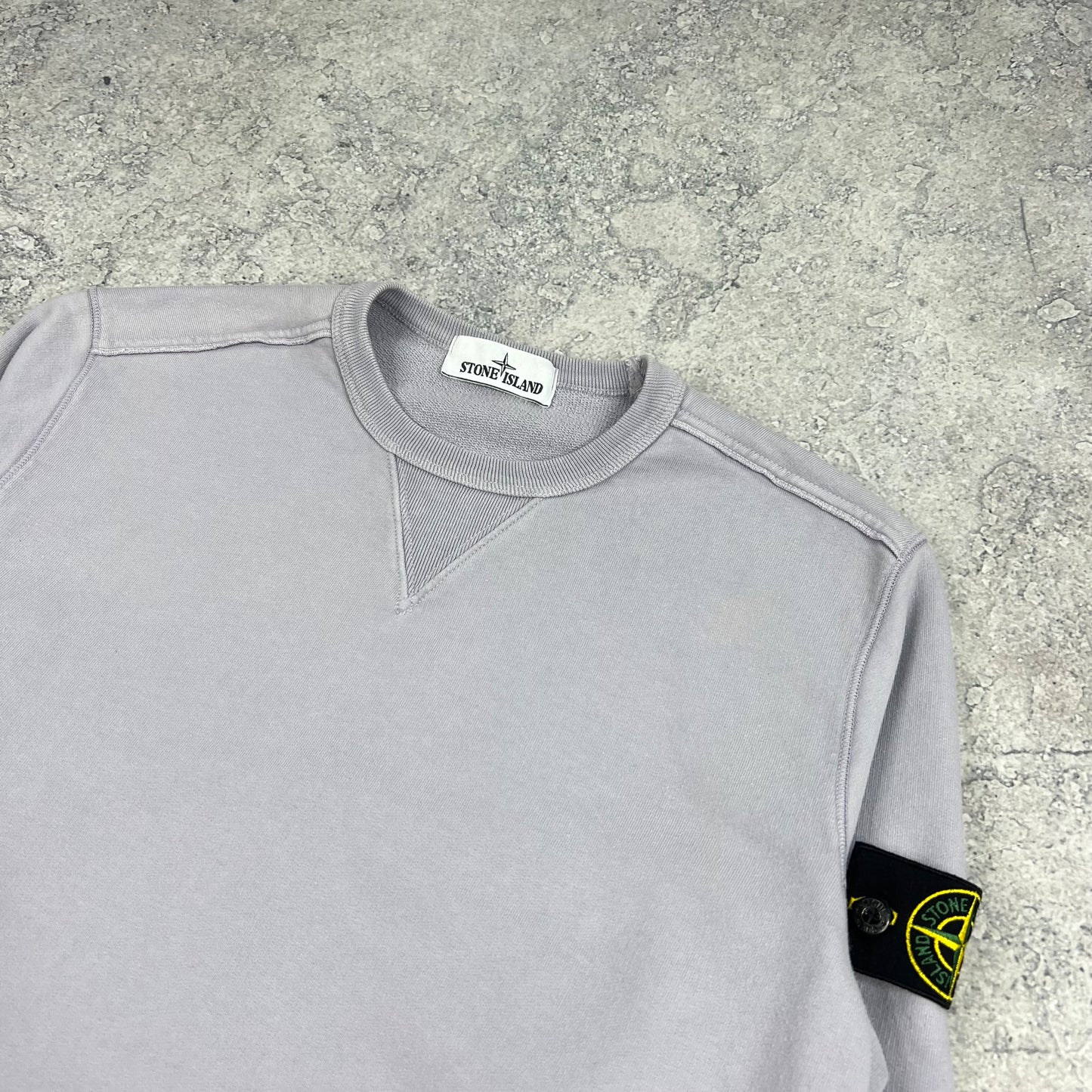 Stone Island Lilac Sweatshirt Medium 20.5”