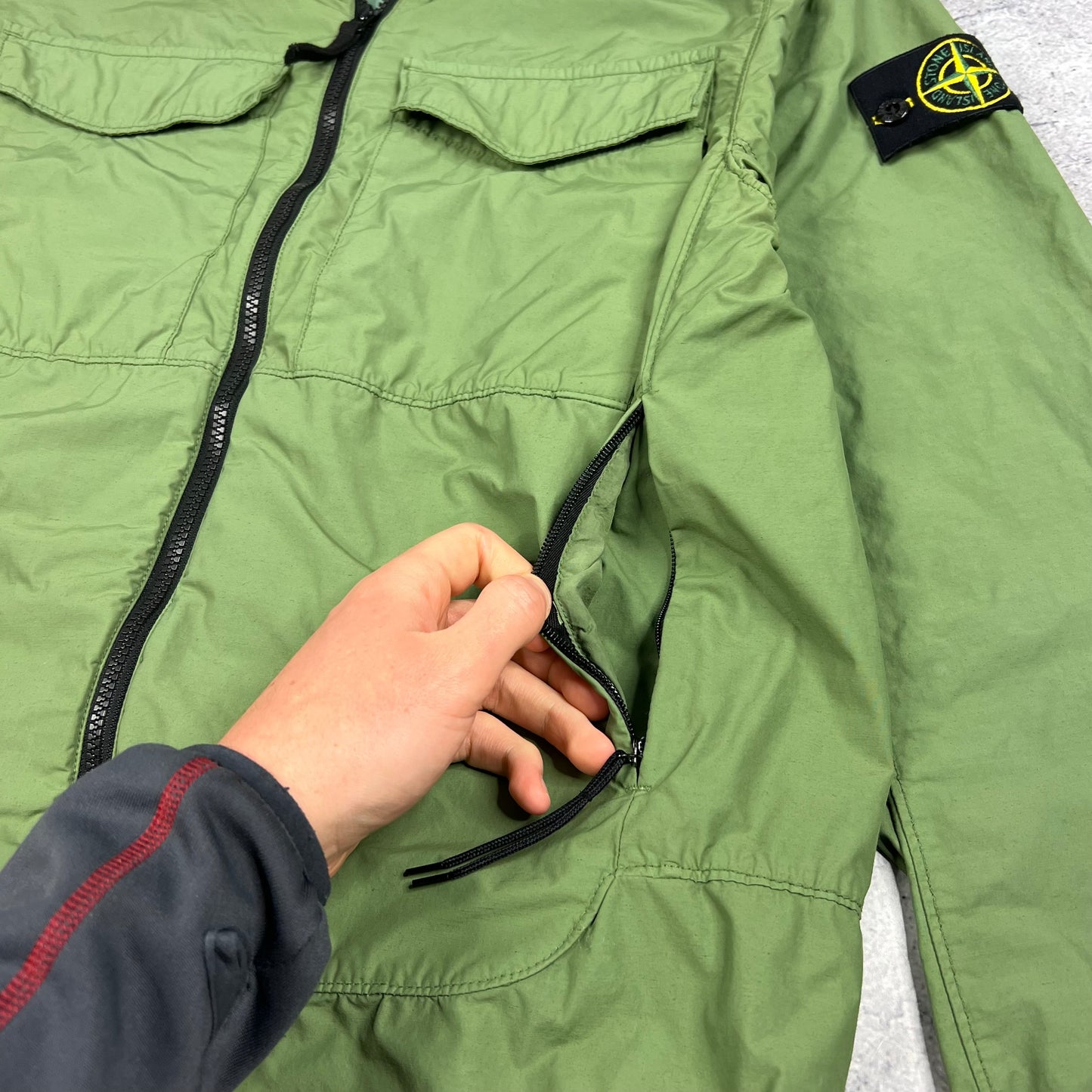Stone Island Green Naslan Light Watro Jacket Medium 21”