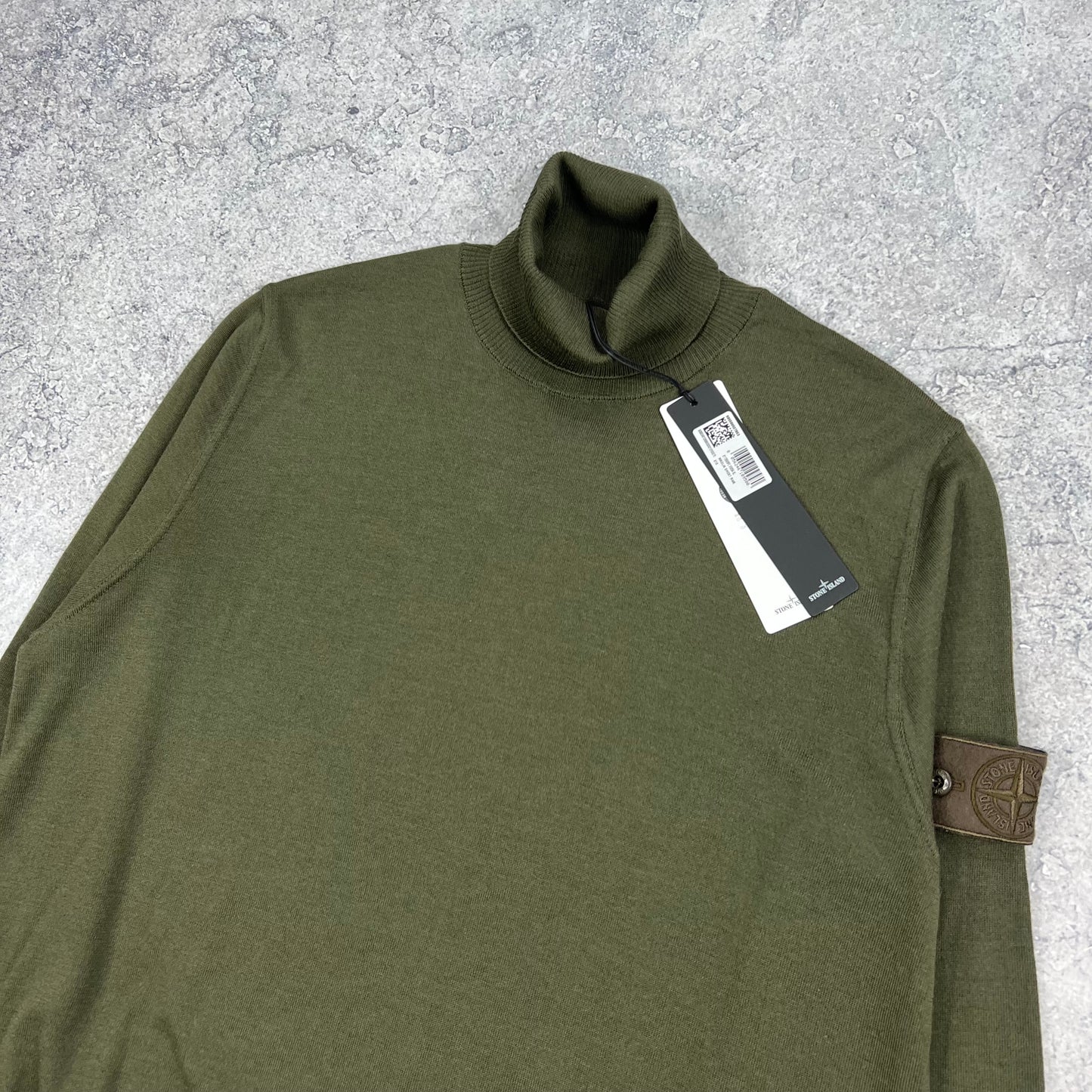 Stone Island Khaki Ghost Turtleneck Knit Jumper XL 23.5” BNWT