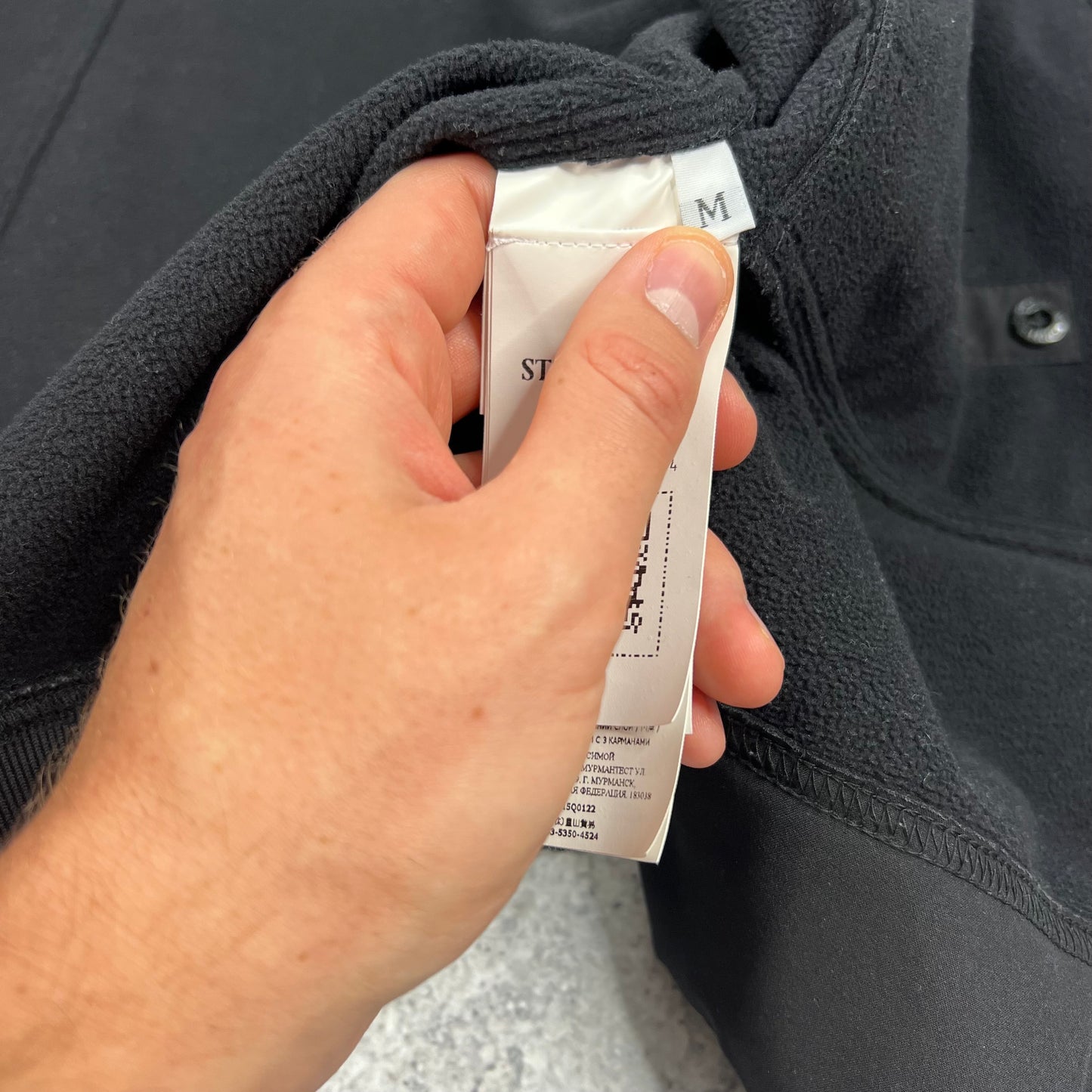 Stone Island Black Softshell Jacket Medium 21.5”
