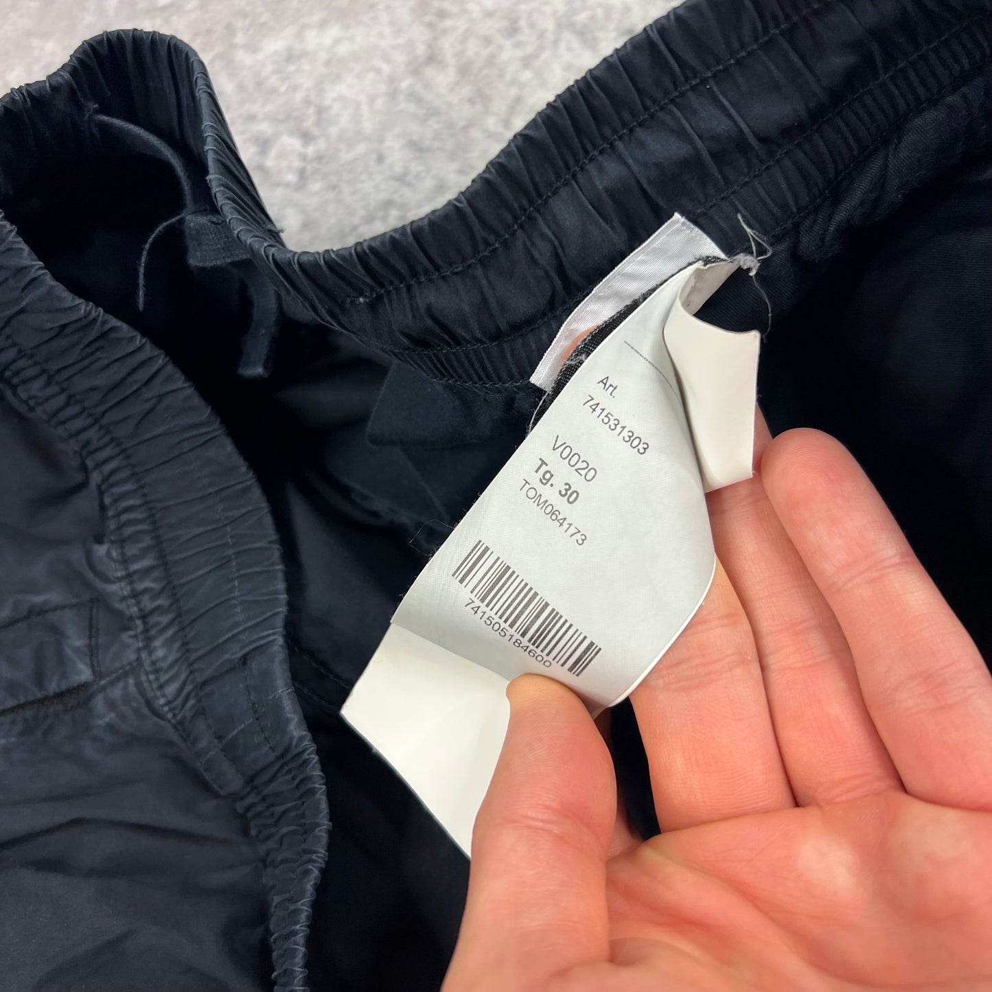 Stone Island Navy Tela Parachute Cargo Trousers W30”