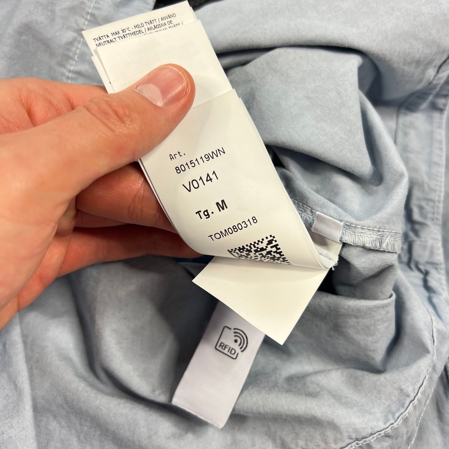 Stone Island Light Blue Garment Dyed Overshirt Medium 22” BNWT