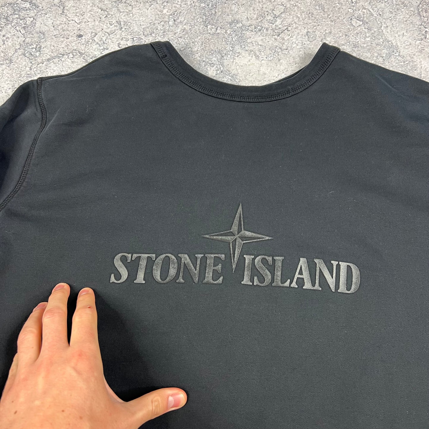 Stone Island Black Reversible Sweatshirt XXL 25.25”