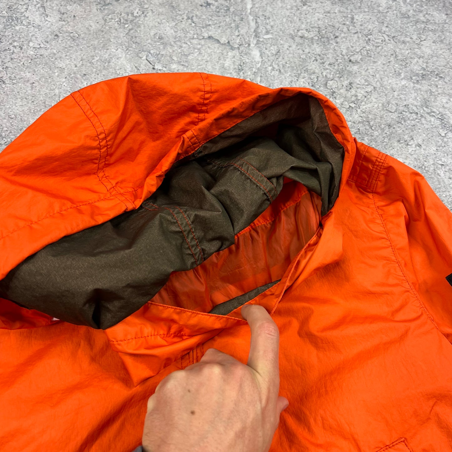 Stone Island Orange Membrana Jacket Large 23”