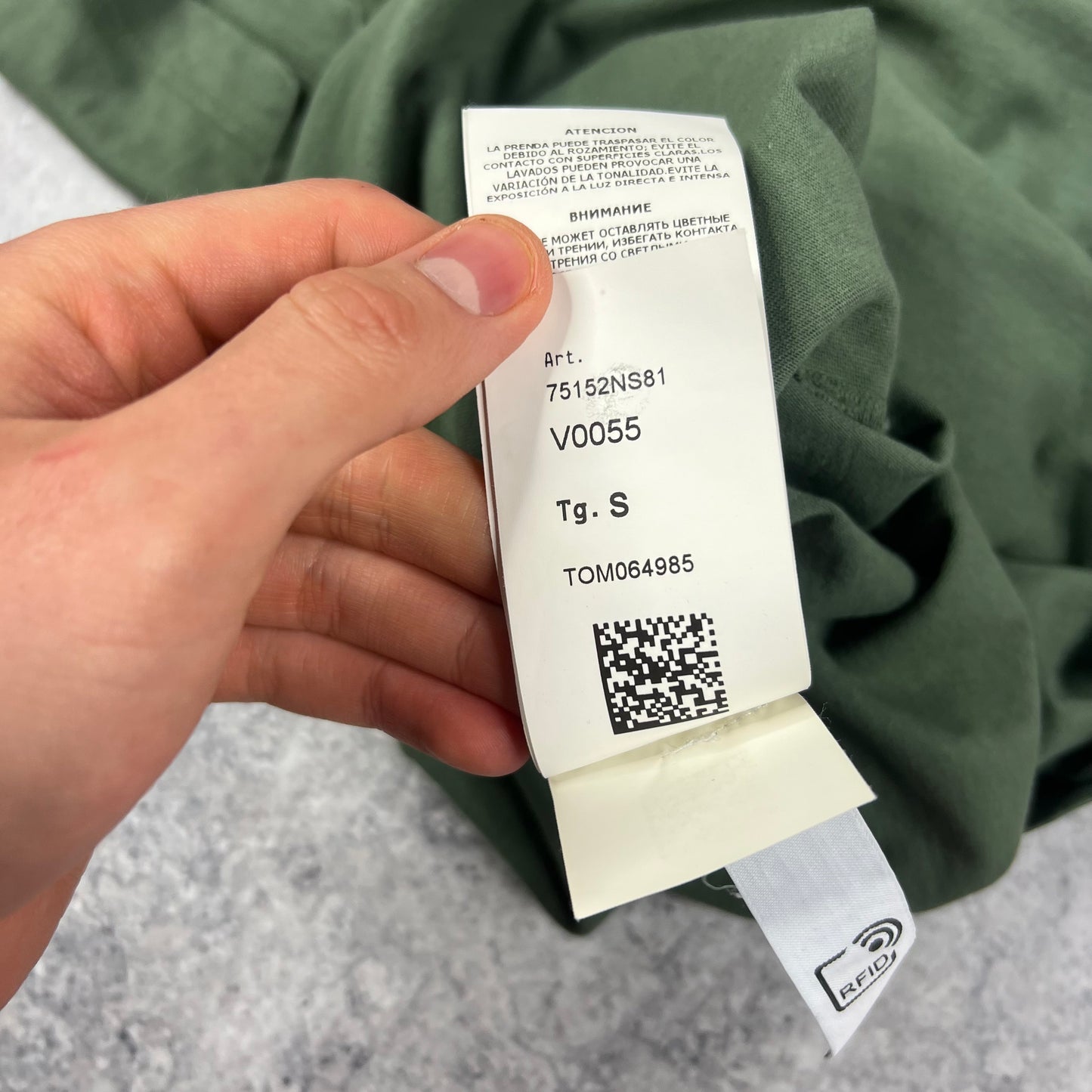 Stone Island Khaki Mosaic T-Shirt Small 19.5”