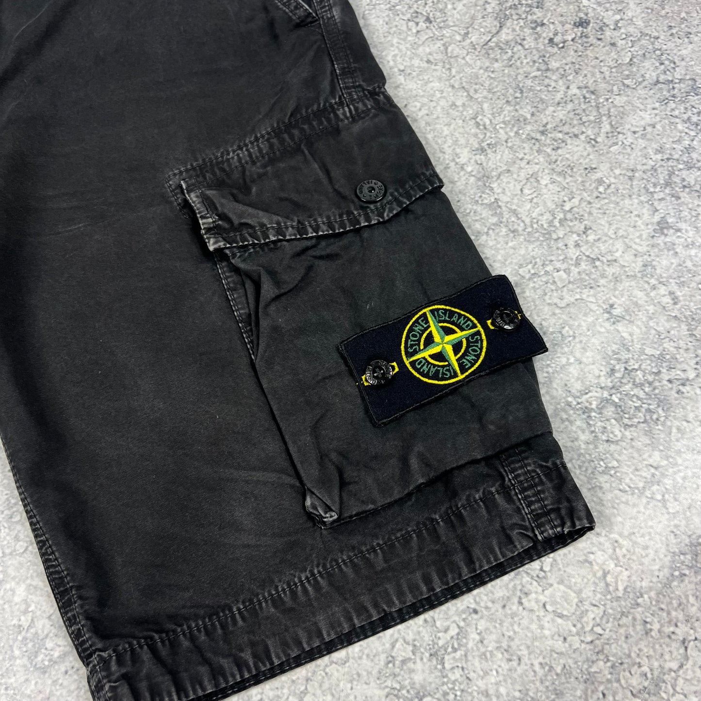 Stone Island Black Cargo Shorts W30-31”