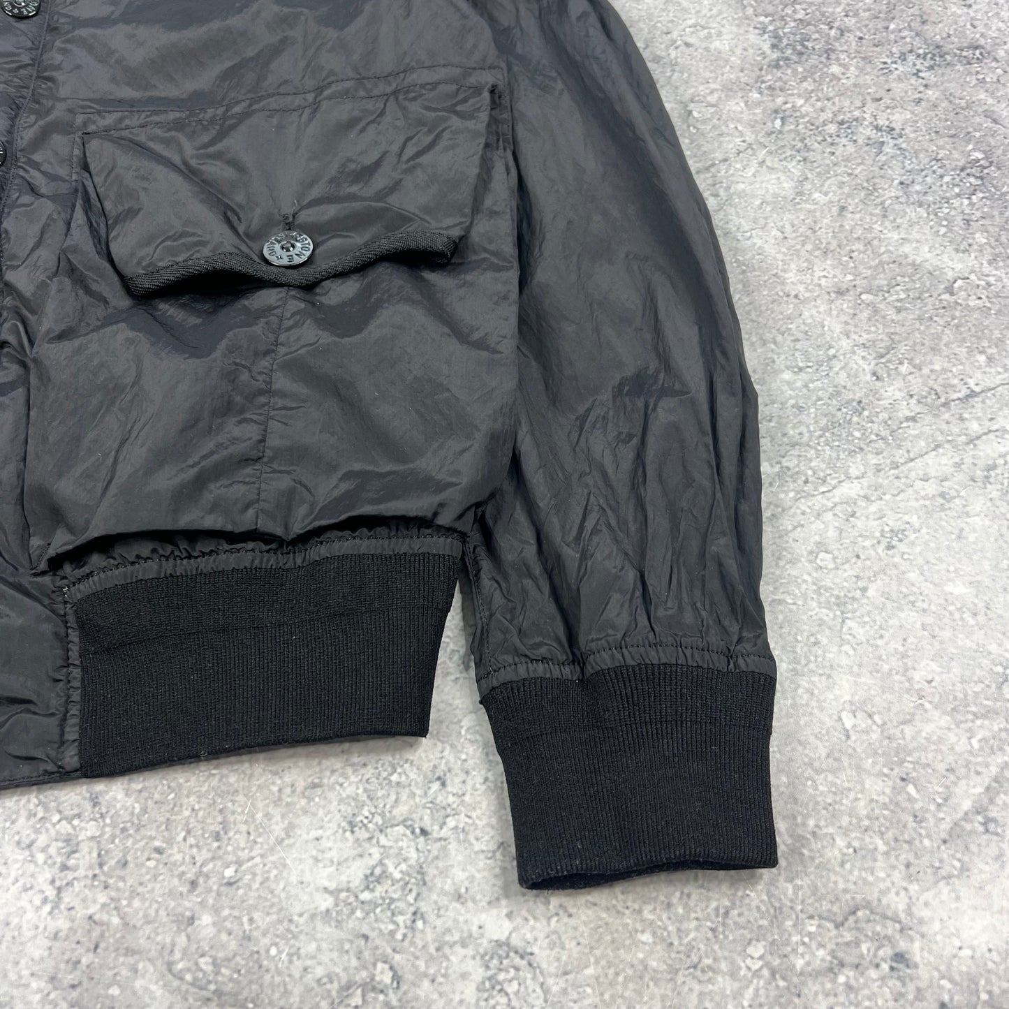 Stone Island Black Nylon Metal Watro Jacket Medium 21”
