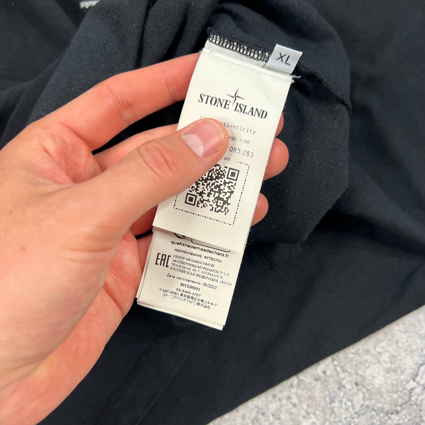 Stone Island Black Archivio T-Shirt XL 21.75”
