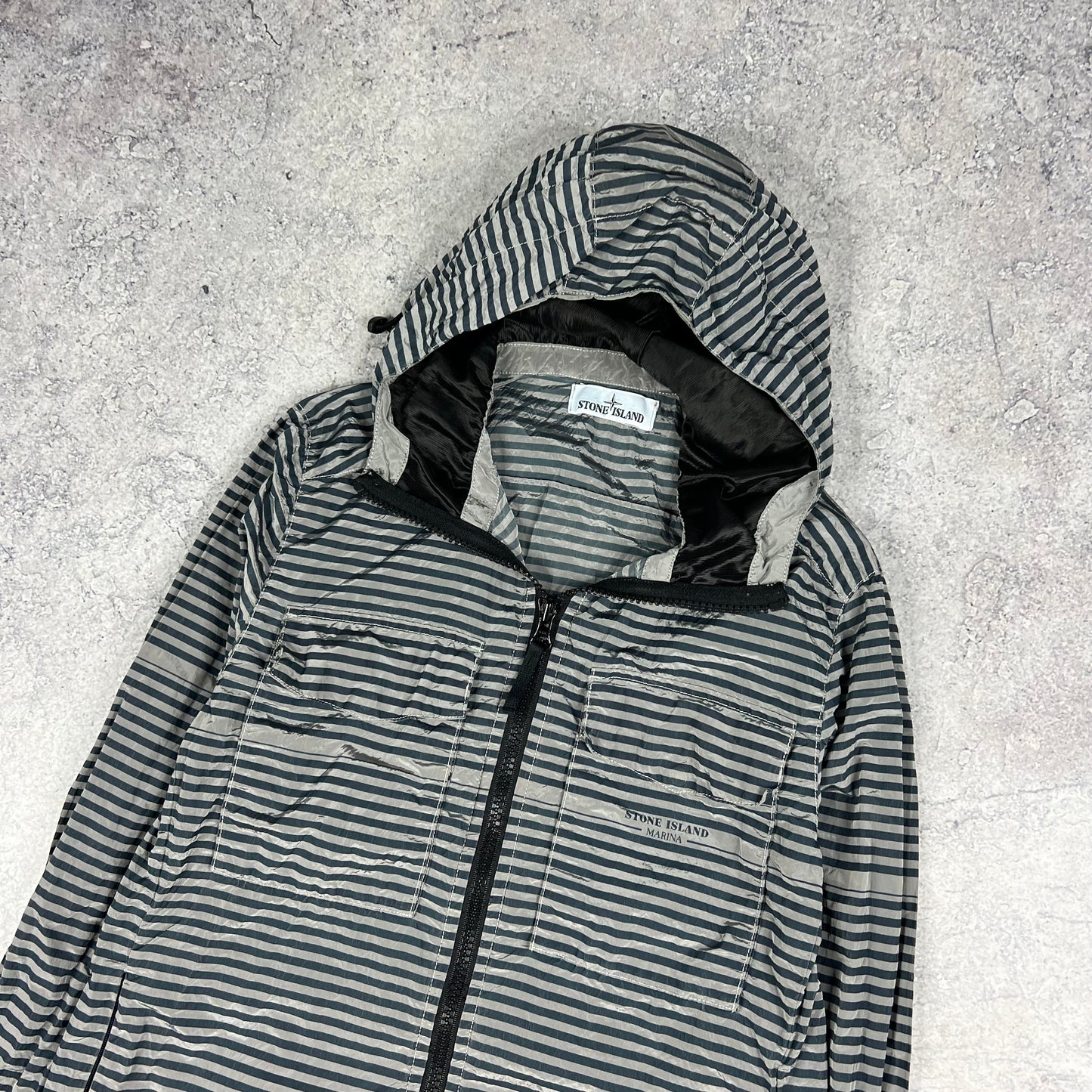 Stone Island Marina Nylon Metal Hooded Jacket Small 18.5”