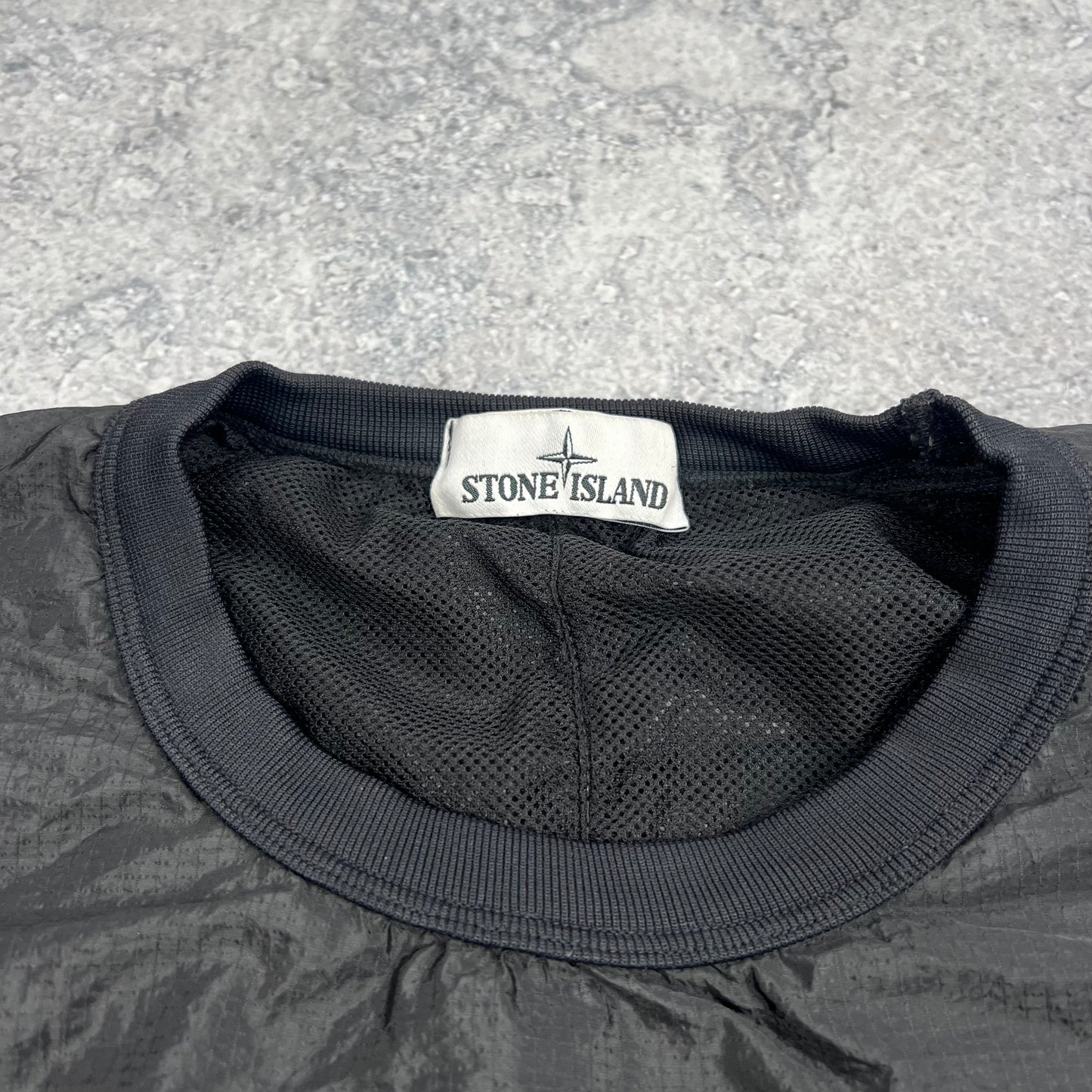 Stone Island Black Nylon Metal Pullover Medium 23”