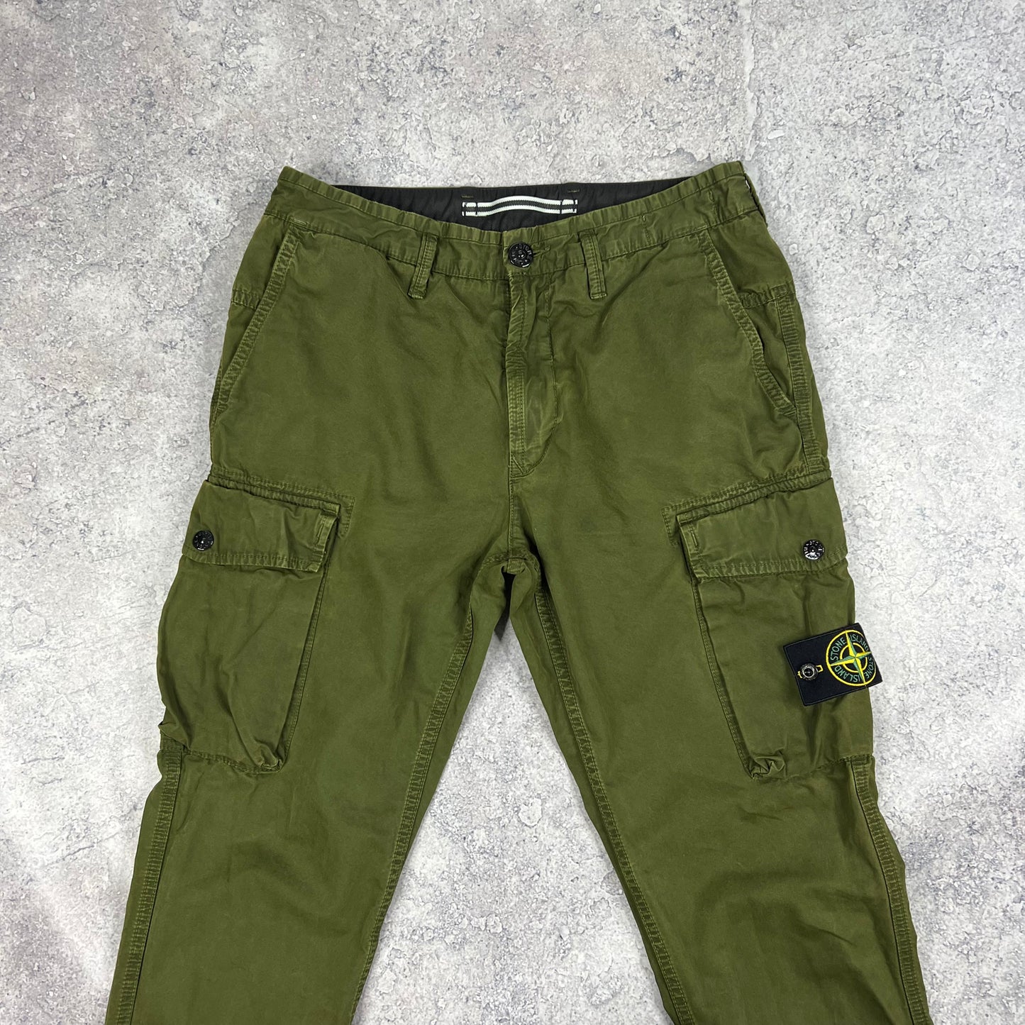 Stone Island Khaki Cargo Trousers W30”