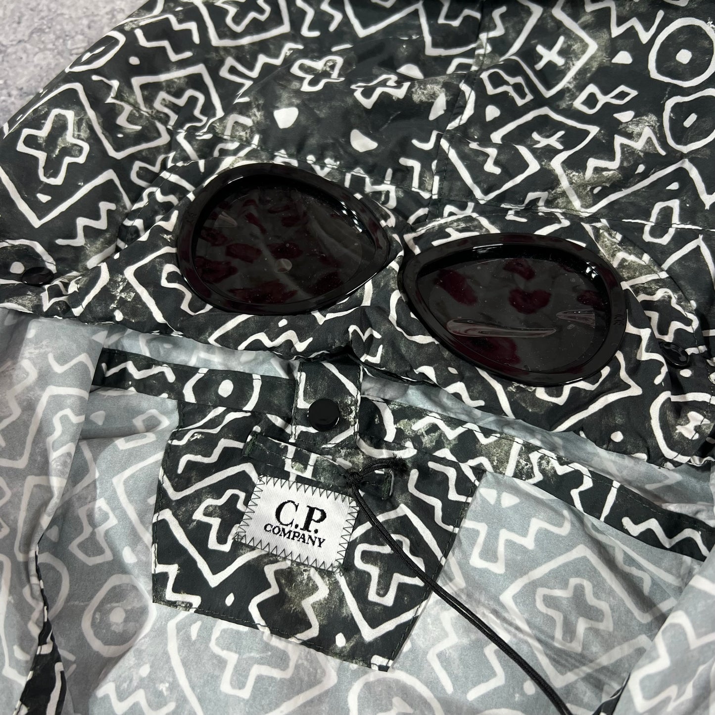 CP Company Flatt Nylon Bogolan Goggle Jacket 52 XL 24.5” BNWT