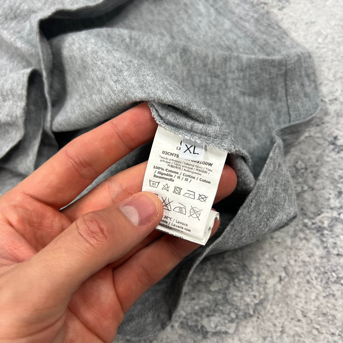 CP Company Grey Logo T-Shirt XL 21.5”