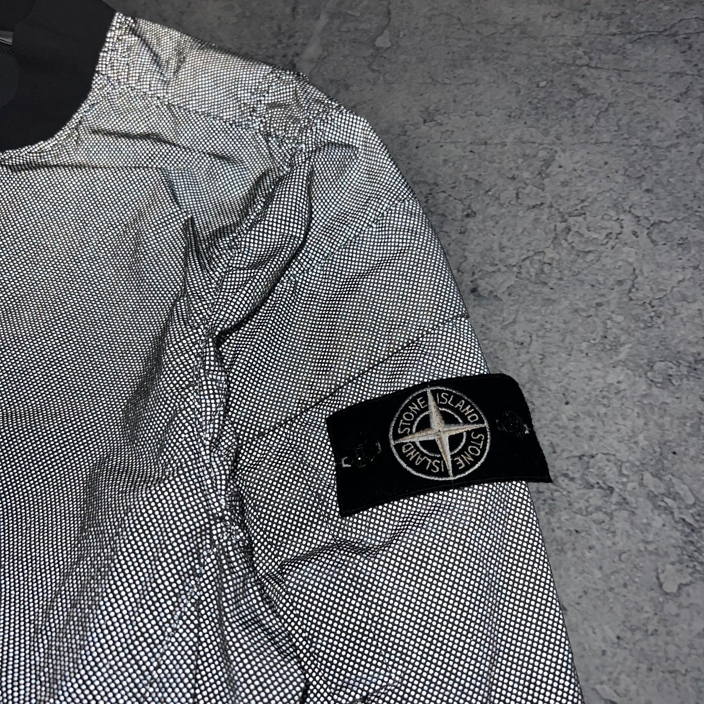 Stone Island Pixel Reflective Bomber Jacket XXL 25.25”