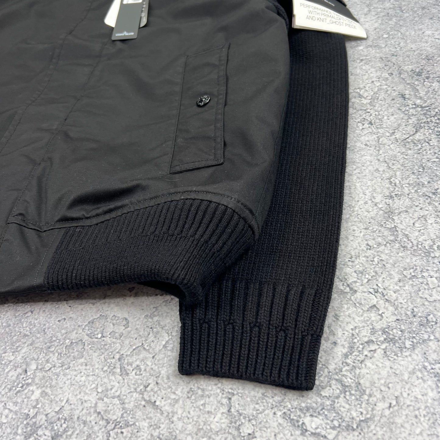 Stone Island Black Ghost Performance Twill Wool Primaloft Jacket Small 21.75” BNWT