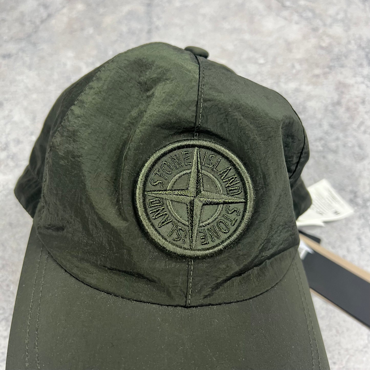 Stone Island Khaki Nylon Metal Cap Large BNWT