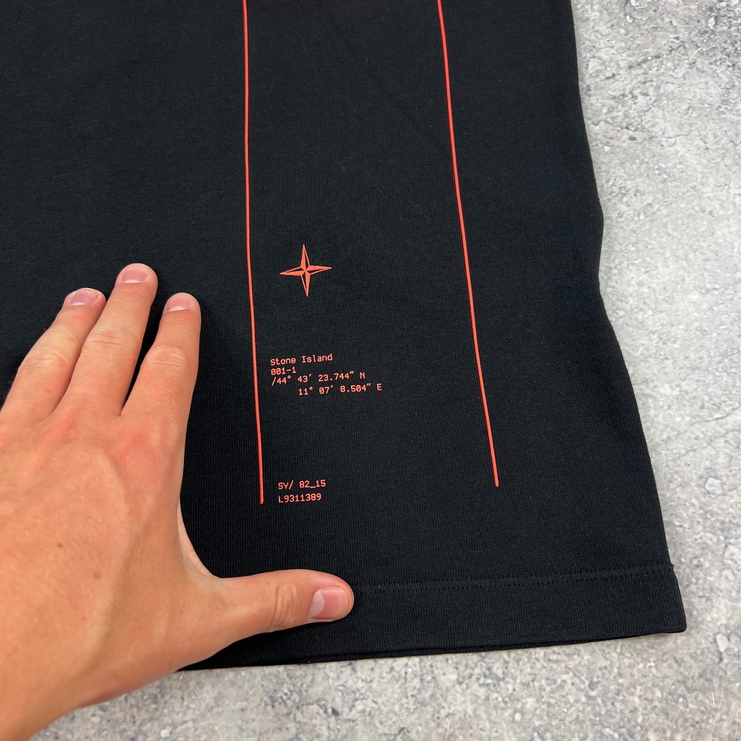 Stone Island Black ‘Spine Book’ Print T-Shirt BNWT