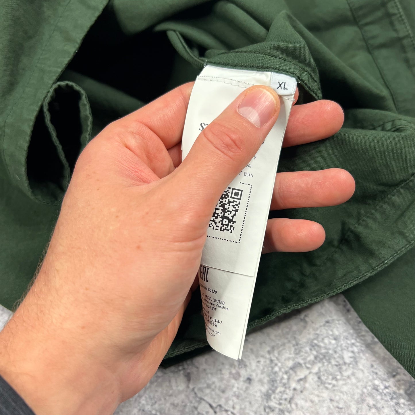 Stone Island Canvas Weave Cotton Green Overshirt XL 24.5” BNWT