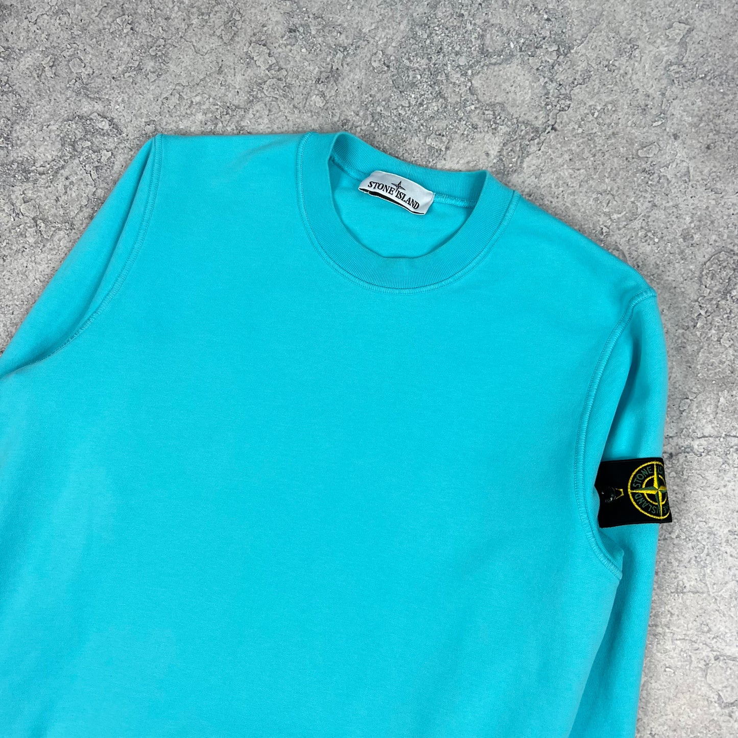 Stone Island Light Blue Sweatshirt Small 21”