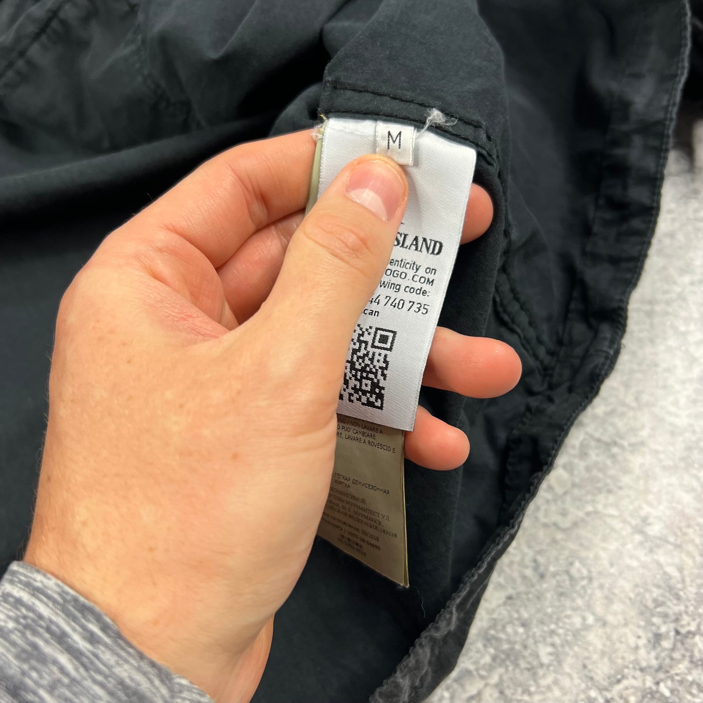 Stone Island Ghost Black 50 Fili Overshirt Medium 21.75”