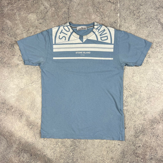 Stone Island Blue Mosaic T-Shirt Medium 20”