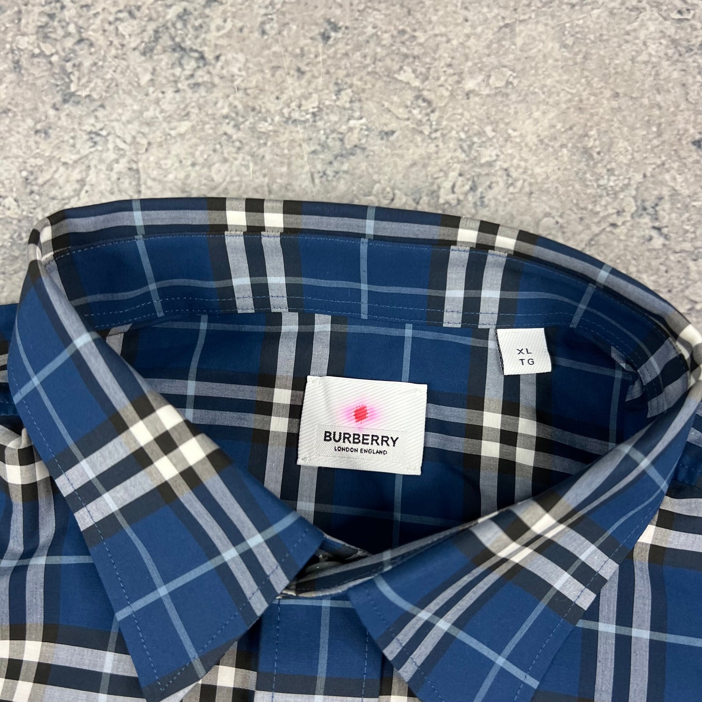 Burberry Blue S/S Shirt XL 24.5”