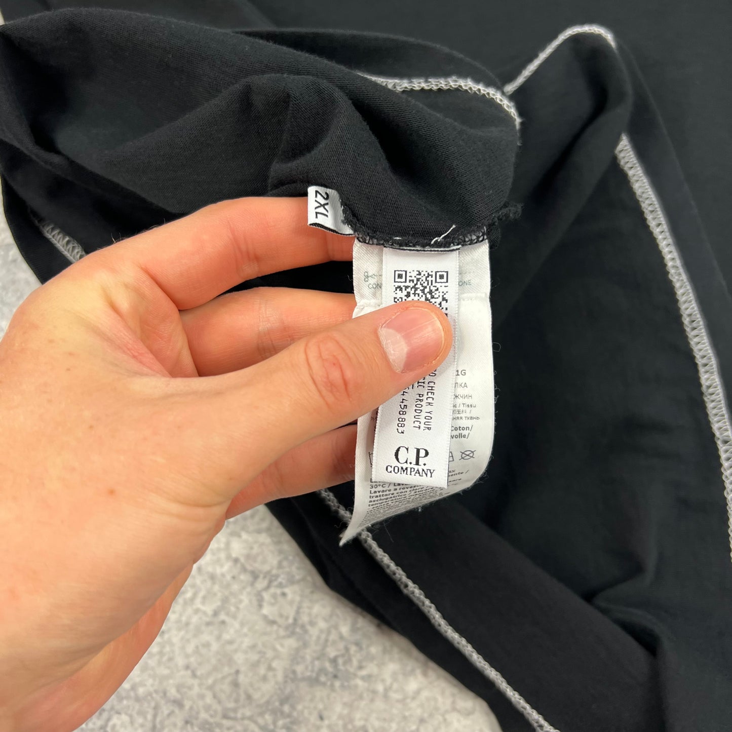 CP Company Black T-Shirt 2XL 23.75”
