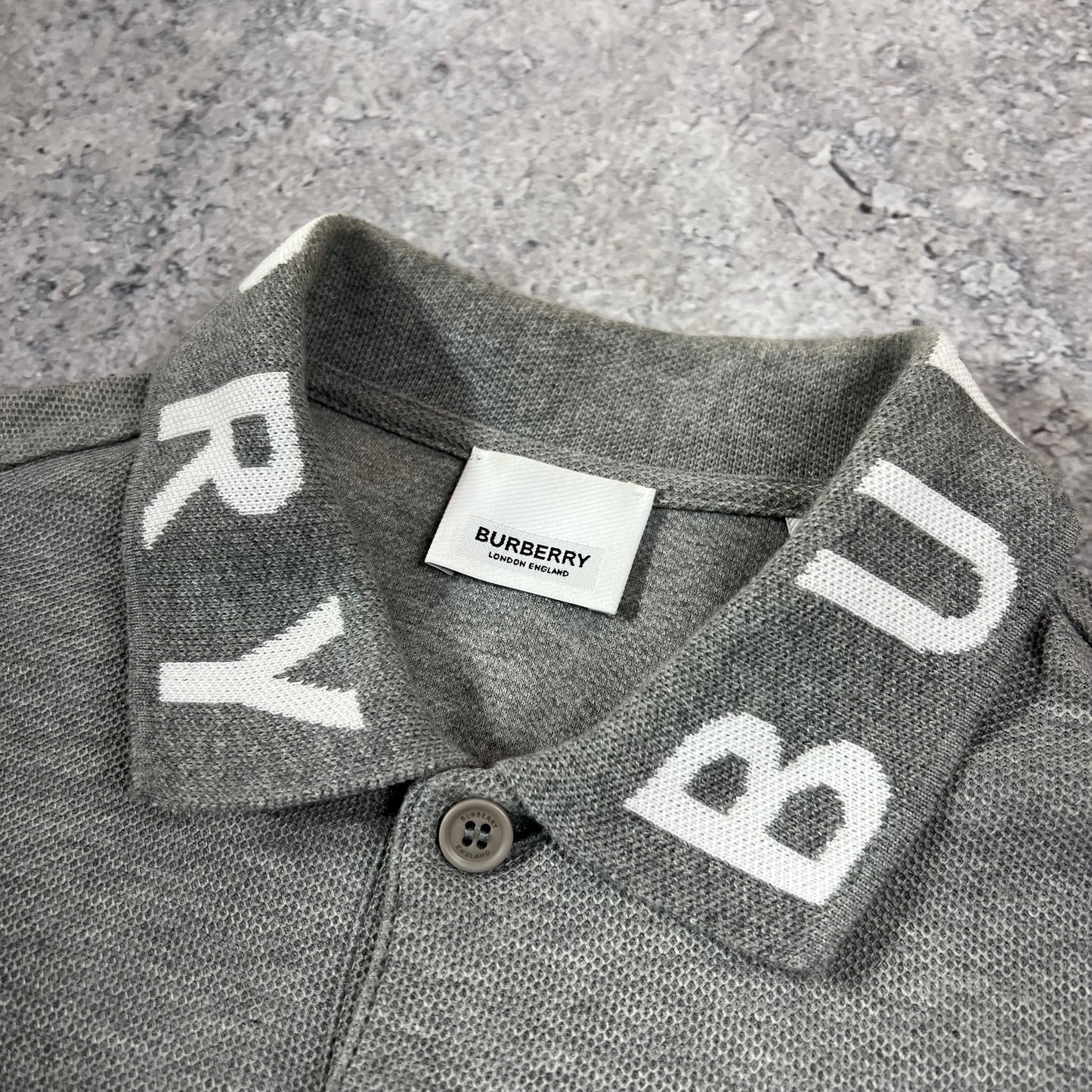 Burberry Grey Polo Shirt XXS 18.5”