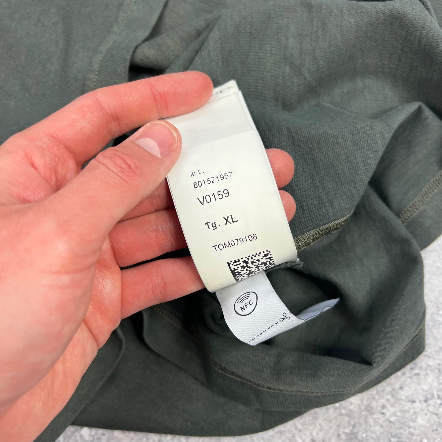 Stone Island Khaki Garment Dyed Patch T-Shirt XL 22.5”