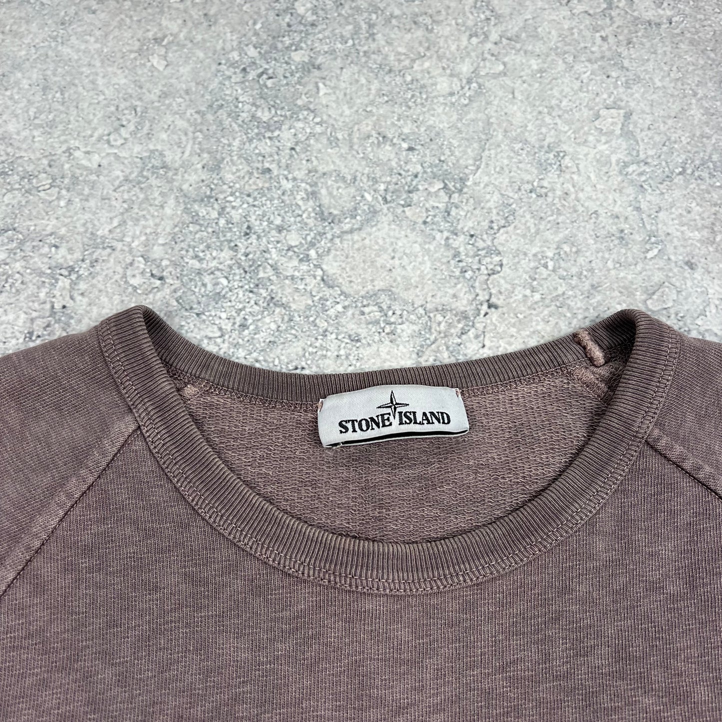 Stone Island Plum Garment Dyed Sweatshirt Large 23.5”