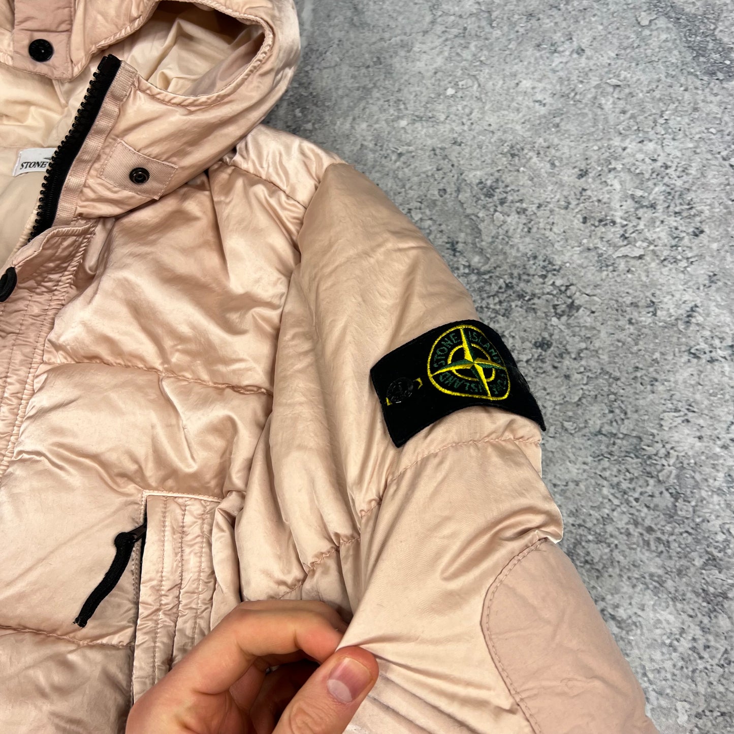 Stone Island Nylon Raso Down TC Down Jacket Small 21.75”