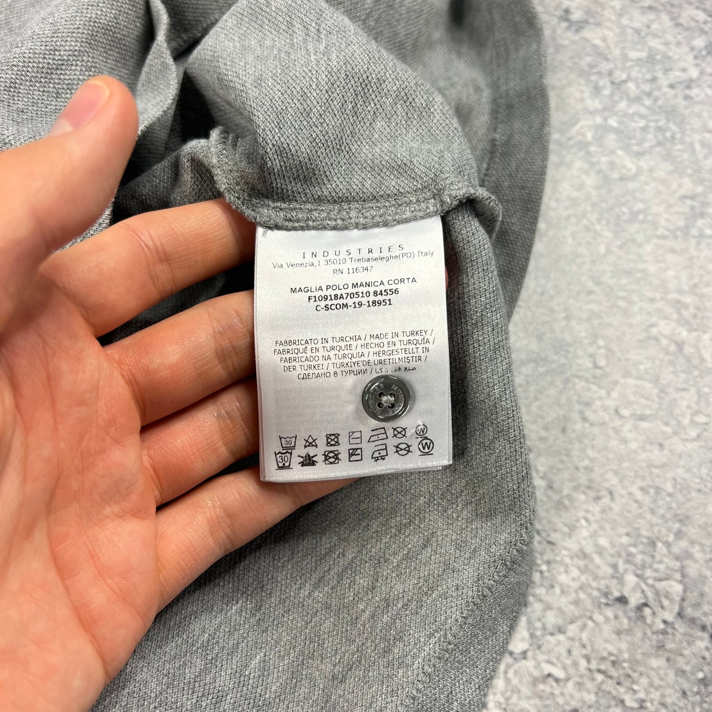 Moncler Grey Polo Shirt XL 23”