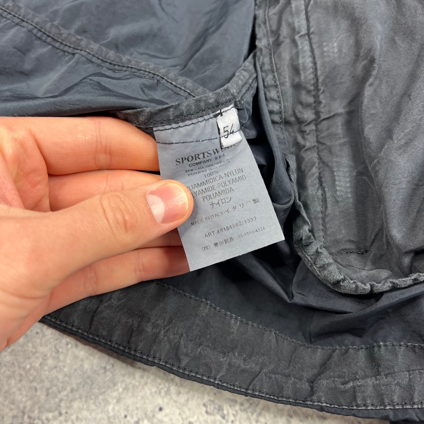 CP Company Navy Nylon Goggle Jacket 54- L/XL 22.75”