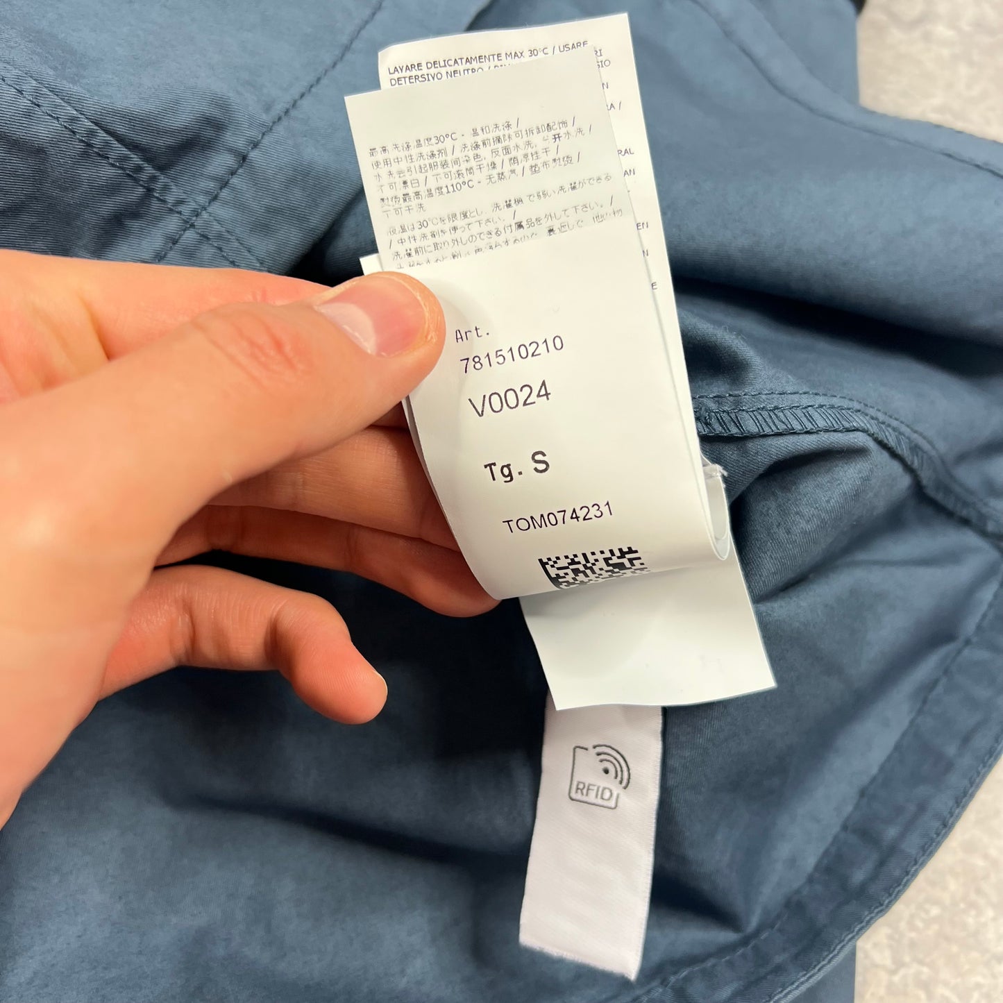 Stone Island Blue Overshirt Small 20” BNWT