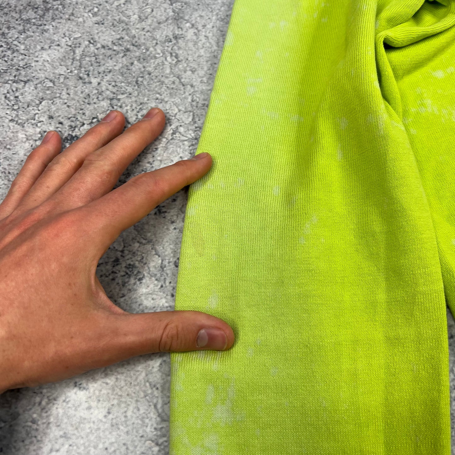 Stone Island Lime OVD Knit Sweatshirt Large 22.75”