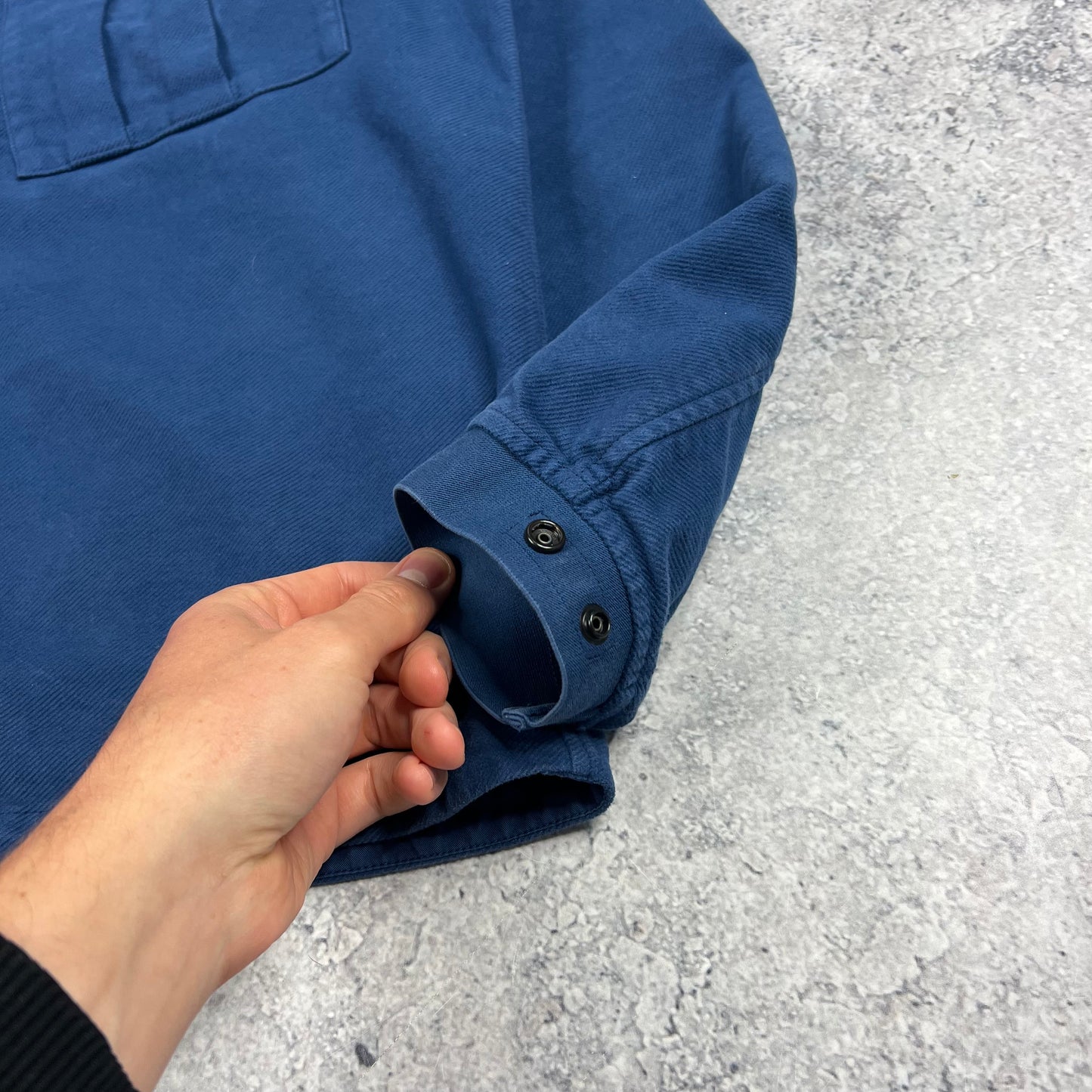 Stone Island Blue Diagonal Weave Overshirt Large 24”