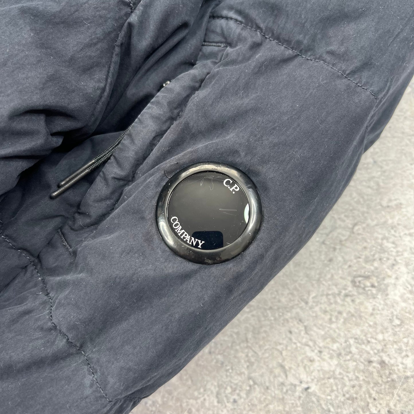 CP Company Navy 50 Fili Lens Down Jacket 48- Medium 23.5”