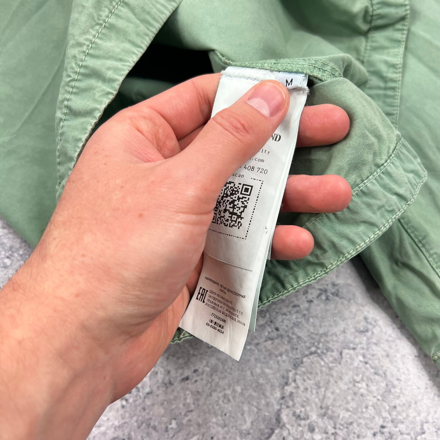 Stone Island Green Garment Dyed Overshirt Medium 21.25”