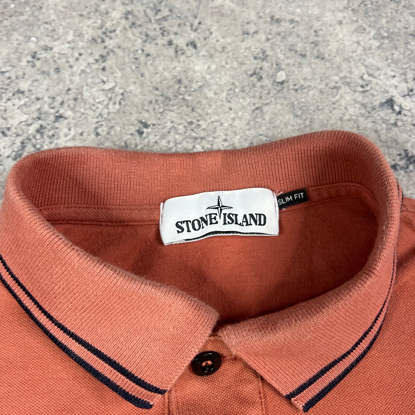 Stone Island Long Sleeve Polo Shirt Large Slim Fit 20.5”