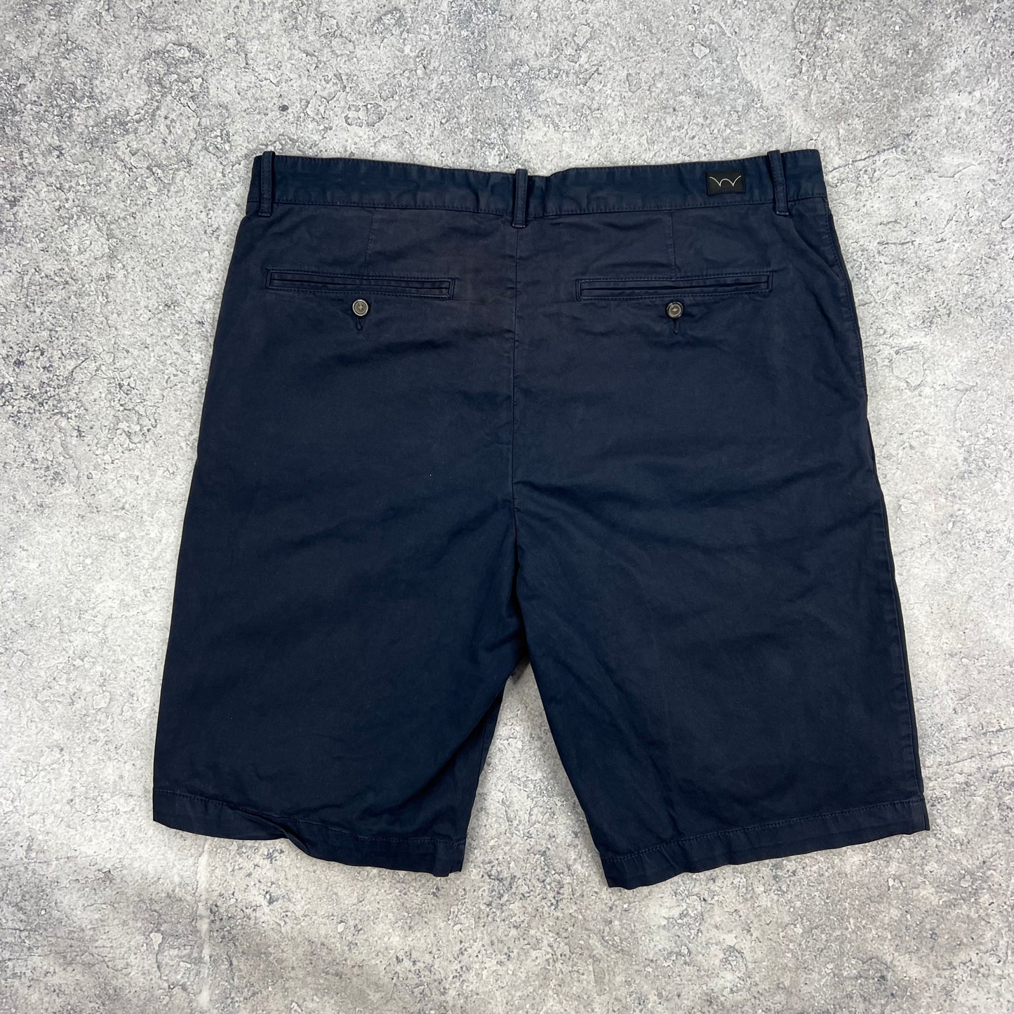 Edwin Navy Rail Chino Shorts W36”