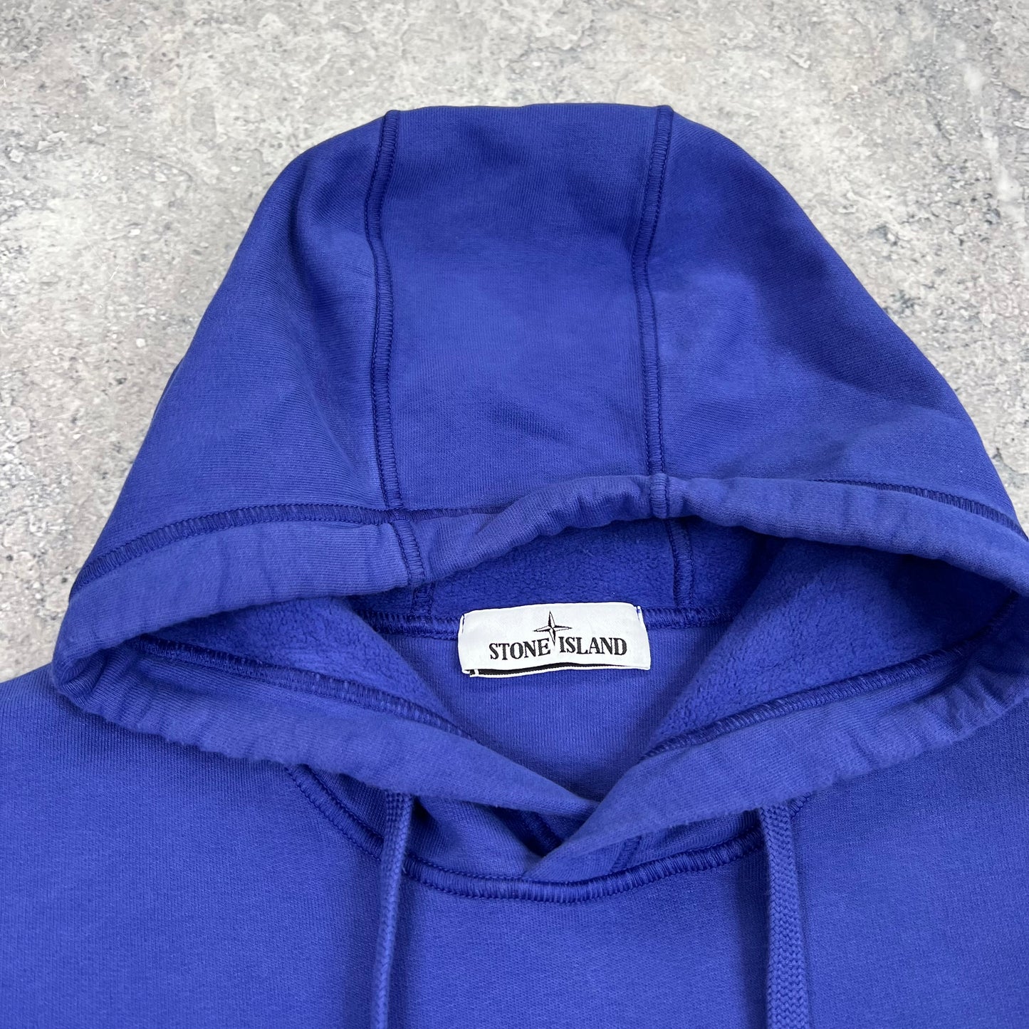 Stone Island Blue Hoodie Medium 21.5”