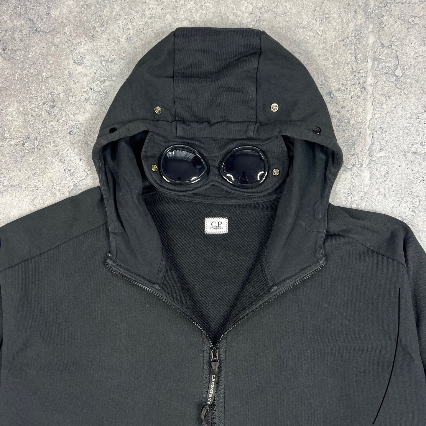 CP Company Black Goggle Hoodie 3XL 26.5”