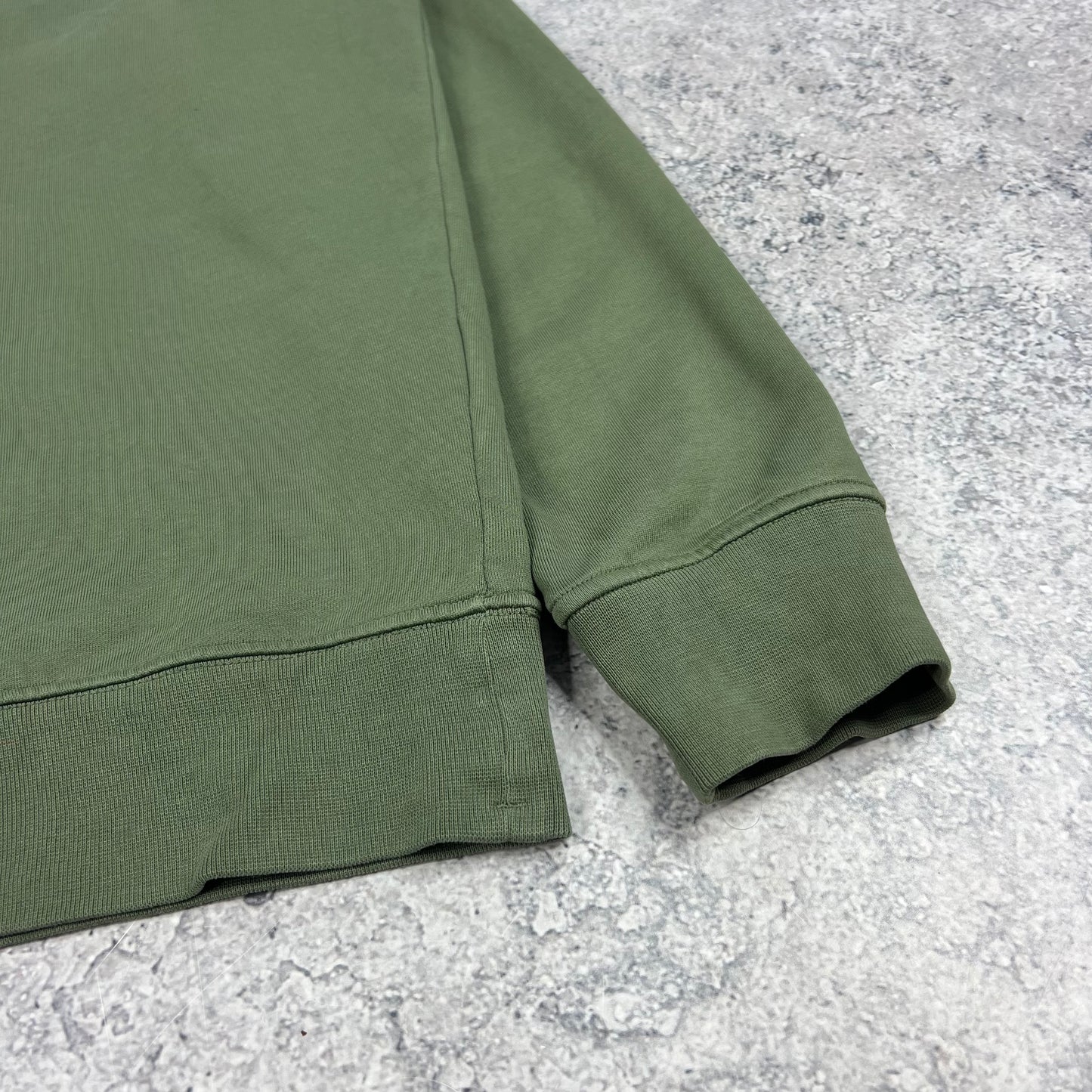 Stone Island Green Zip Pocket Sweatshirt Medium 22”