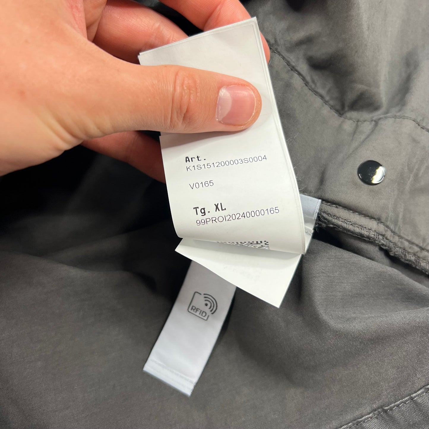 Stone Island Dark Grey Overshirt XL 23.5”